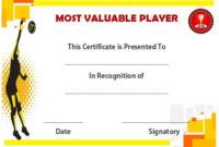 Fantastic Volleyball Participation Certificate