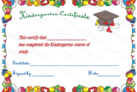 Fascinating 7 Free Editable Pre K Graduation Certificates Word Pdf