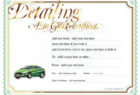 Fascinating Automotive Gift Certificate Template