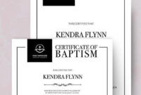 Fascinating Baptism Certificate Template Word Free