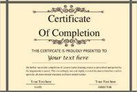 Fascinating Class Completion Certificate Template
