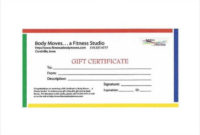 Fascinating Editable Fitness Gift Certificate Templates