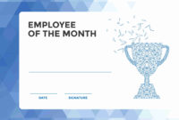 Fascinating Employee Of The Month Certificate Template