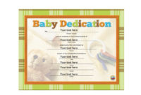 Fascinating Free Printable Baby Dedication Certificate Templates