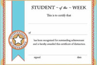 Fascinating Free Printable Student Of The Month Certificate Templates