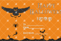 Fascinating Halloween Gift Certificate Template Free