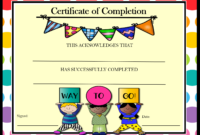 Fascinating Kindergarten Completion Certificate Templates