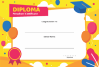 Fascinating Kindergarten Graduation Certificate Printable