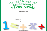 Fascinating Math Achievement Certificate Printable