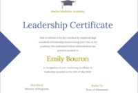 Fascinating Outstanding Student Leadership Certificate Template Free