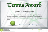 Fascinating Printable Tennis Certificate Templates 20 Ideas