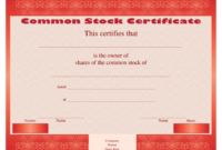 Fascinating Share Certificate Template Pdf