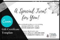 Fascinating Spa Day Gift Certificate Template