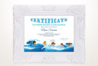 Fascinating Swimming Award Certificate Template