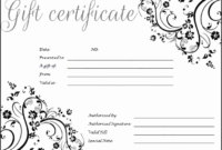 Fascinating Tattoo Gift Certificate Template Coolest Designs