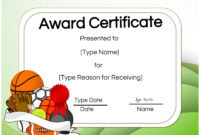Free Basketball Certificate Template