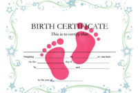 Free Birth Certificate Template For Microsoft Word