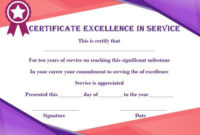 Free Certificate For Years Of Service Template