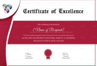 Free Certificate Of Excellence Template Free Download