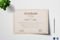Free Certificate Of Marriage Template