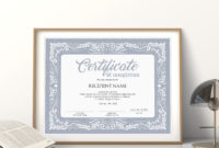 Free Completion Certificate Editable