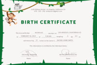 Free Editable Birth Certificate Template