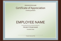 Free Employee Of The Year Certificate Template Free