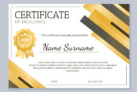 Free Free Certificate Of Excellence Template