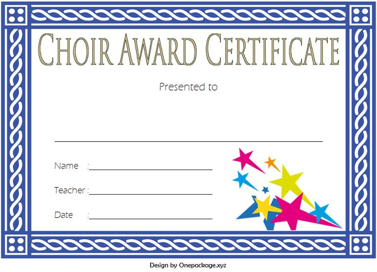 Free Free Choir Certificate Templates 2020 Designs