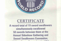 Free Guinness World Record Certificate Template