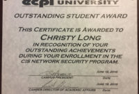 Free Outstanding Achievement Certificate
