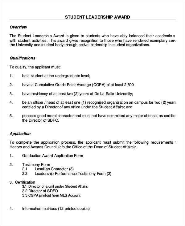 Free Outstanding Student Leadership Certificate Template Free