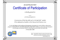Free Participation Certificate Templates Free Download