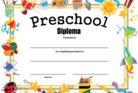 Free Pre K Diploma Certificate Editable Templates