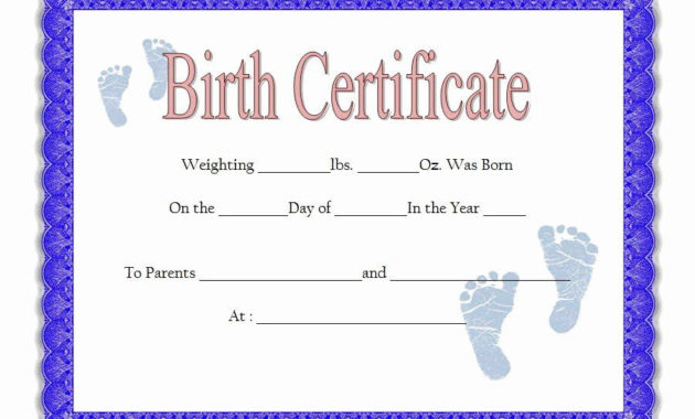 Free Rabbit Birth Certificate Template Free 2019 Designs