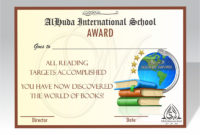 Free Reading Certificate Template Free