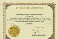 Free Recognition Certificate Editable