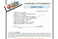 Free Safe Driving Certificate Template