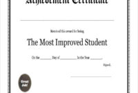 Free Student Of The Year Award Certificate Templates