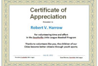 Free Template For Certificate Of Appreciation In Microsoft Word