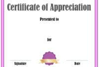 Free Template For Recognition Certificate