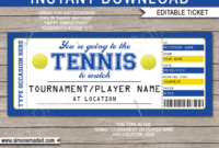 Free Tennis Certificate Template Free
