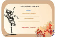 Fresh Ballet Certificate Template
