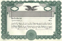 Fresh Blank Share Certificate Template Free