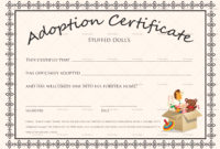 Fresh Cat Adoption Certificate Templates