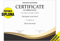 Fresh Certificate Of Recognition Template Word