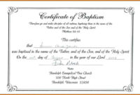 Fresh Christian Baptism Certificate Template