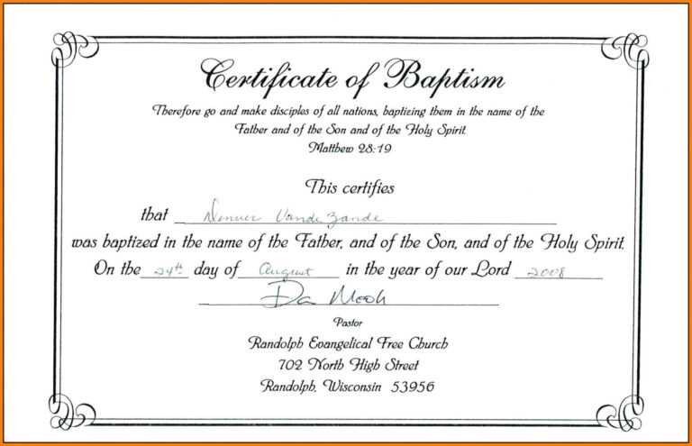 Fresh Christian Baptism Certificate Template
