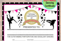 Fresh Dance Award Certificate Template