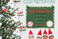 Fresh Elf Adoption Certificate Free Printable